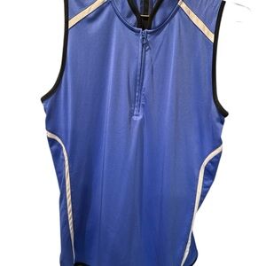 O53 PGA Tour Blue Golf Top with Black Accents